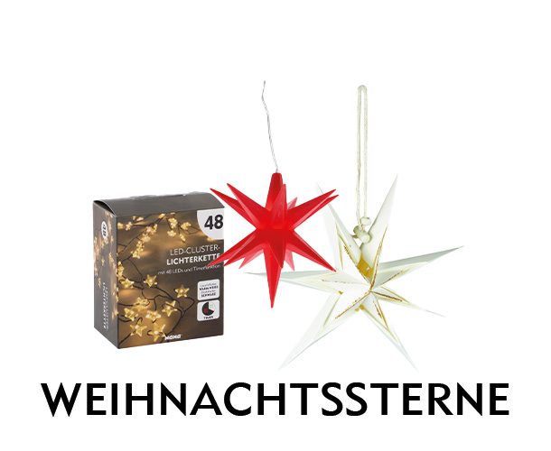 Weihnachtssterne bei Nanu-Nana